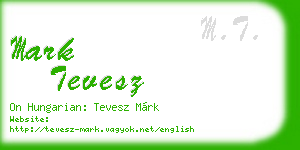 mark tevesz business card